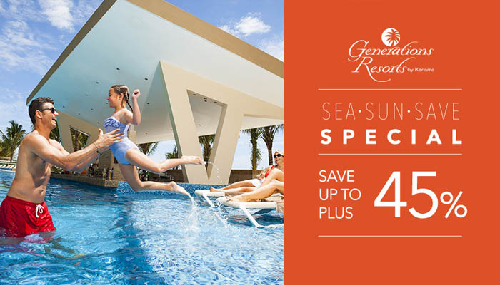 Generations Resorts Sea Sun Save Specials Sale